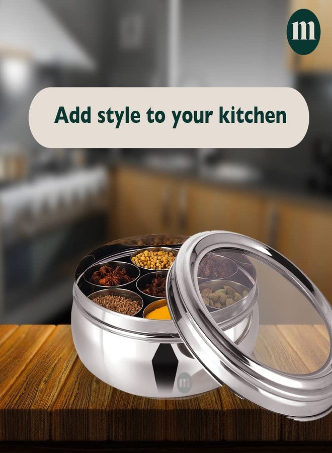 مارو علبة توابل مارو المصنوعة من الفولاذ المقاوم للصدأ على شكل بطن مع غطاء شفاف: علبة توابل أنيقة مصممة بشكل مثالي لتنظيم مطبخ أنيق وطهي سهل - Image 5